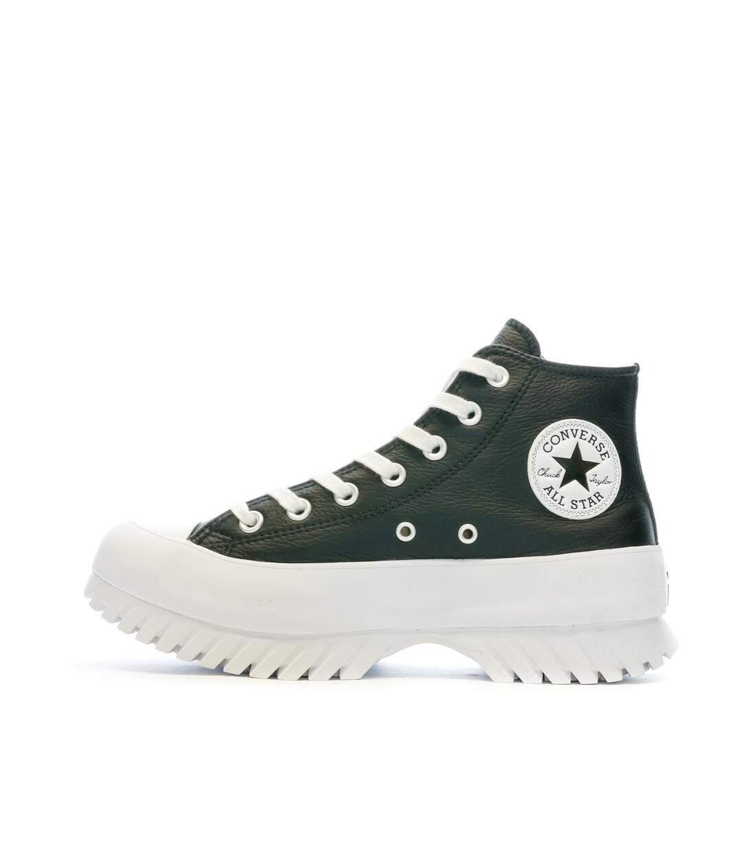 Baskets noir femme converse lugged-1