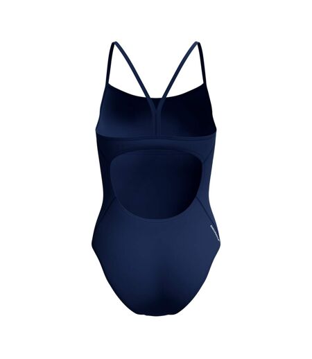 Maillot De Bain 1 Pièce À Bretelles Fines Motif/style Logo Femme Bleu Marine Speedo