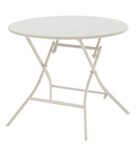 Table de jardin pliante ronde 4 places GREENSBORO - Argile
