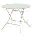 Table de jardin pliante ronde 4 places GREENSBORO - Argile-1