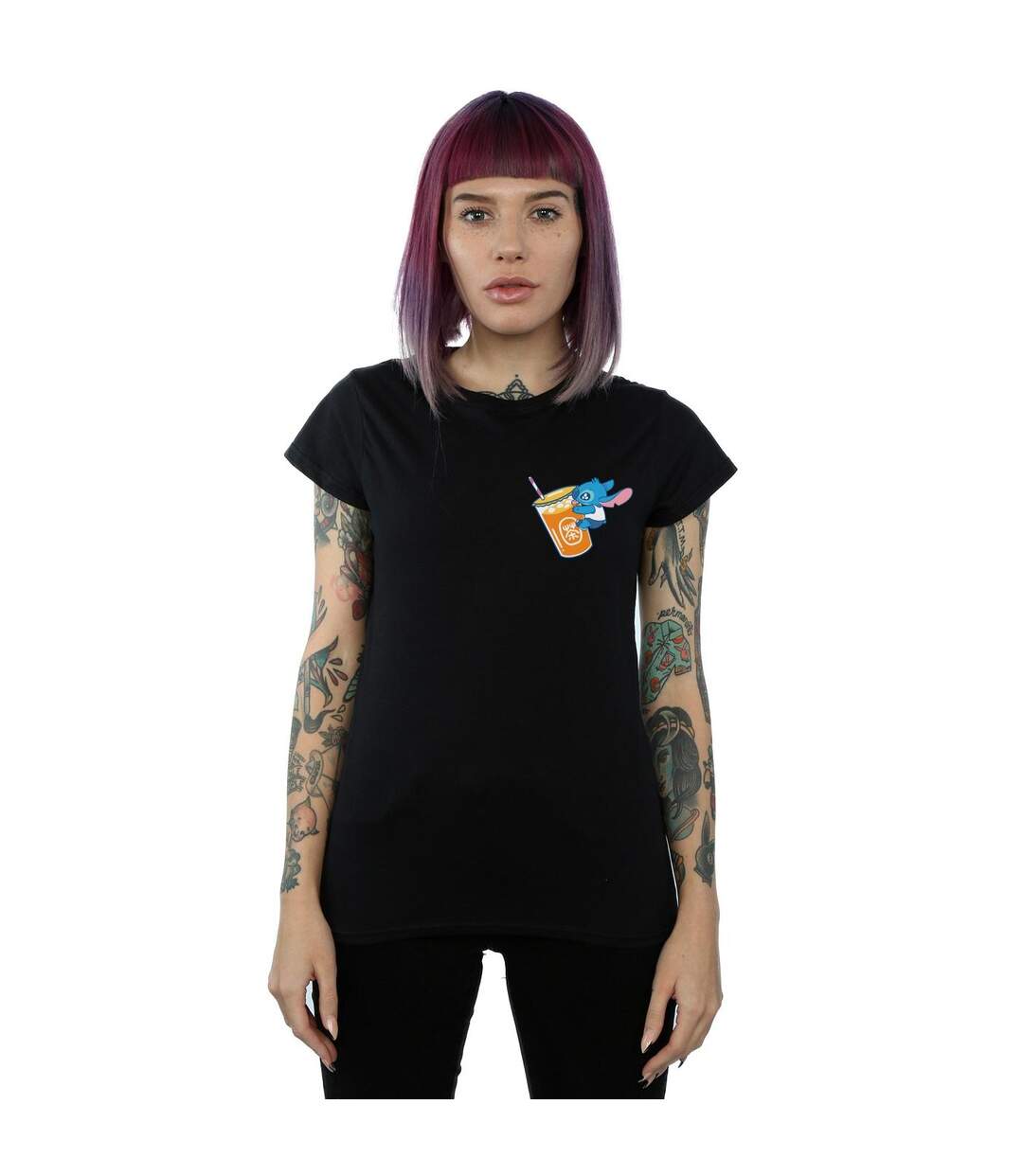 Disney Femme/Les femmes Lilo And Stitch - T-shirt en coton avec boisson (Noir) - UTBI25399-2