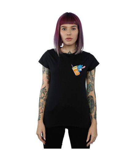 Disney Femme/Les femmes Lilo And Stitch - T-shirt en coton avec boisson (Noir) - UTBI25399