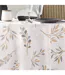 Nappe Ronde Antitache Imprimé Manola 180cm Naturel-2