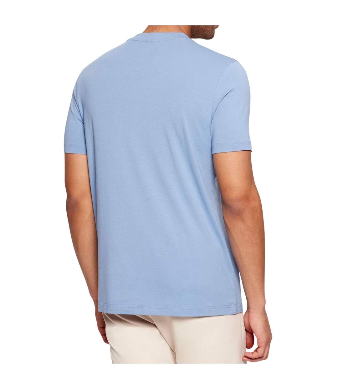 Mens Stretch Regular T-shirt Light Blue Boss-2