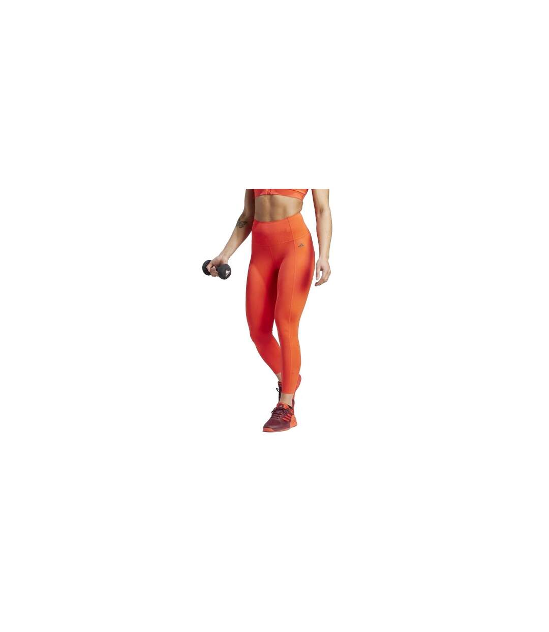 Legging 7/8 Optime Femme Rouge Adidas-1