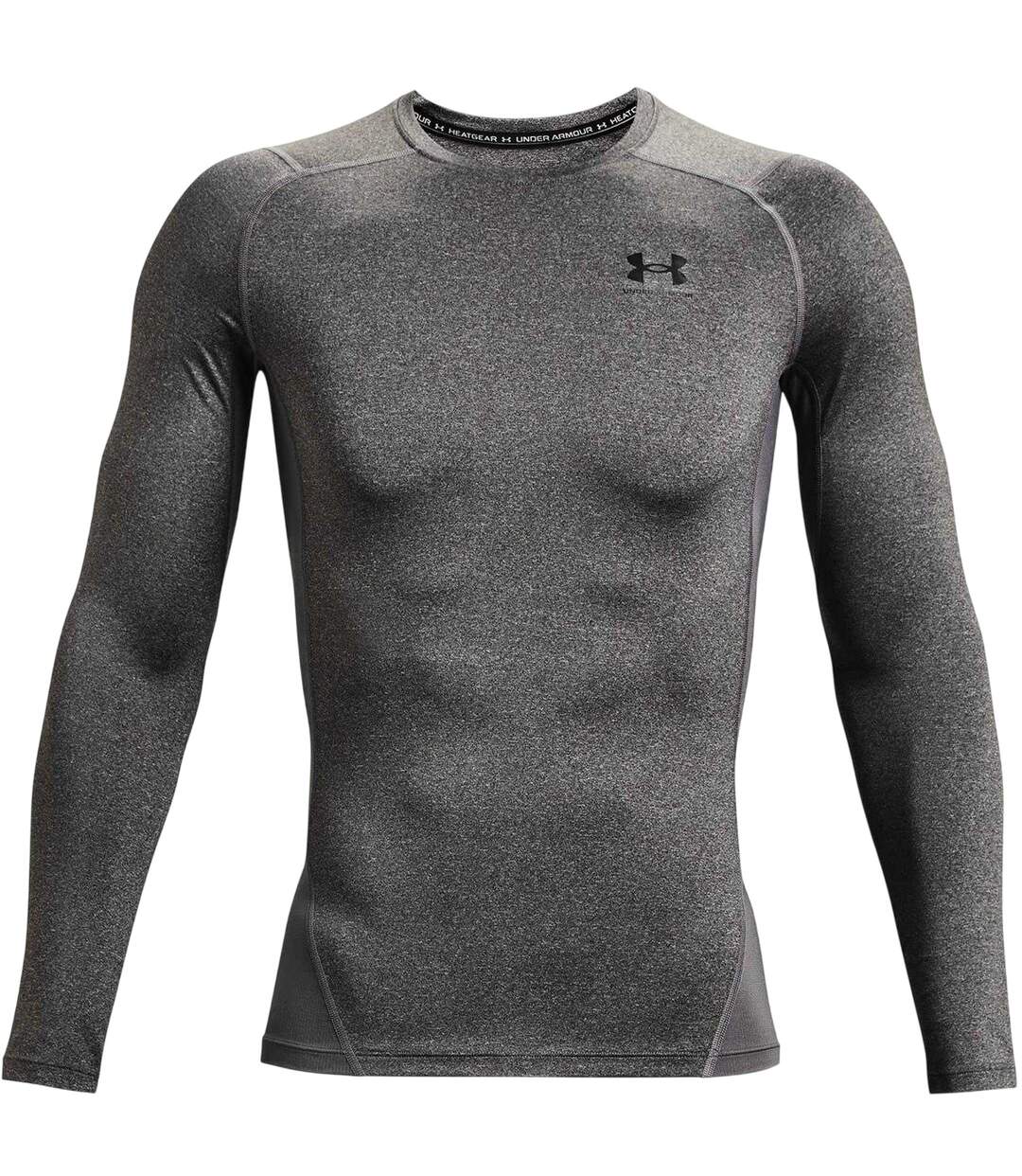 Mens Heatgear Base Layer Top Carbon Heather Under Armour-2