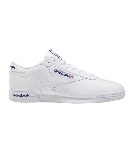 Mens Exofit Leather Low Trainers White Royal Blue Reebok