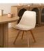 Lot de 4 chaises design scandinave en bouclette - Blanc-2