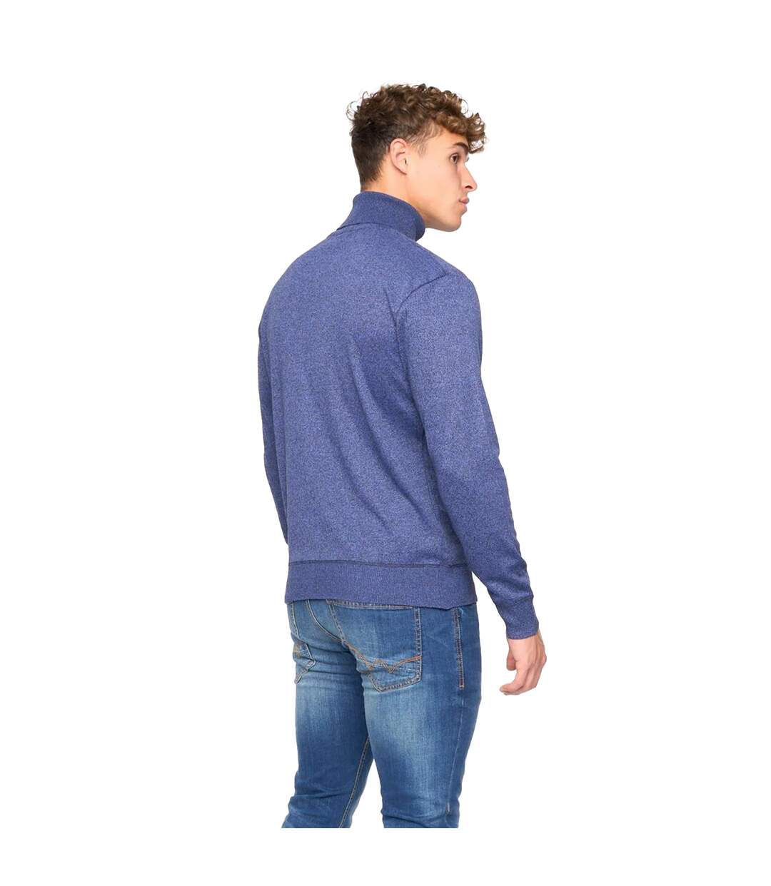 Pull cliveden homme bleu denim chiné Bewley & Ritch