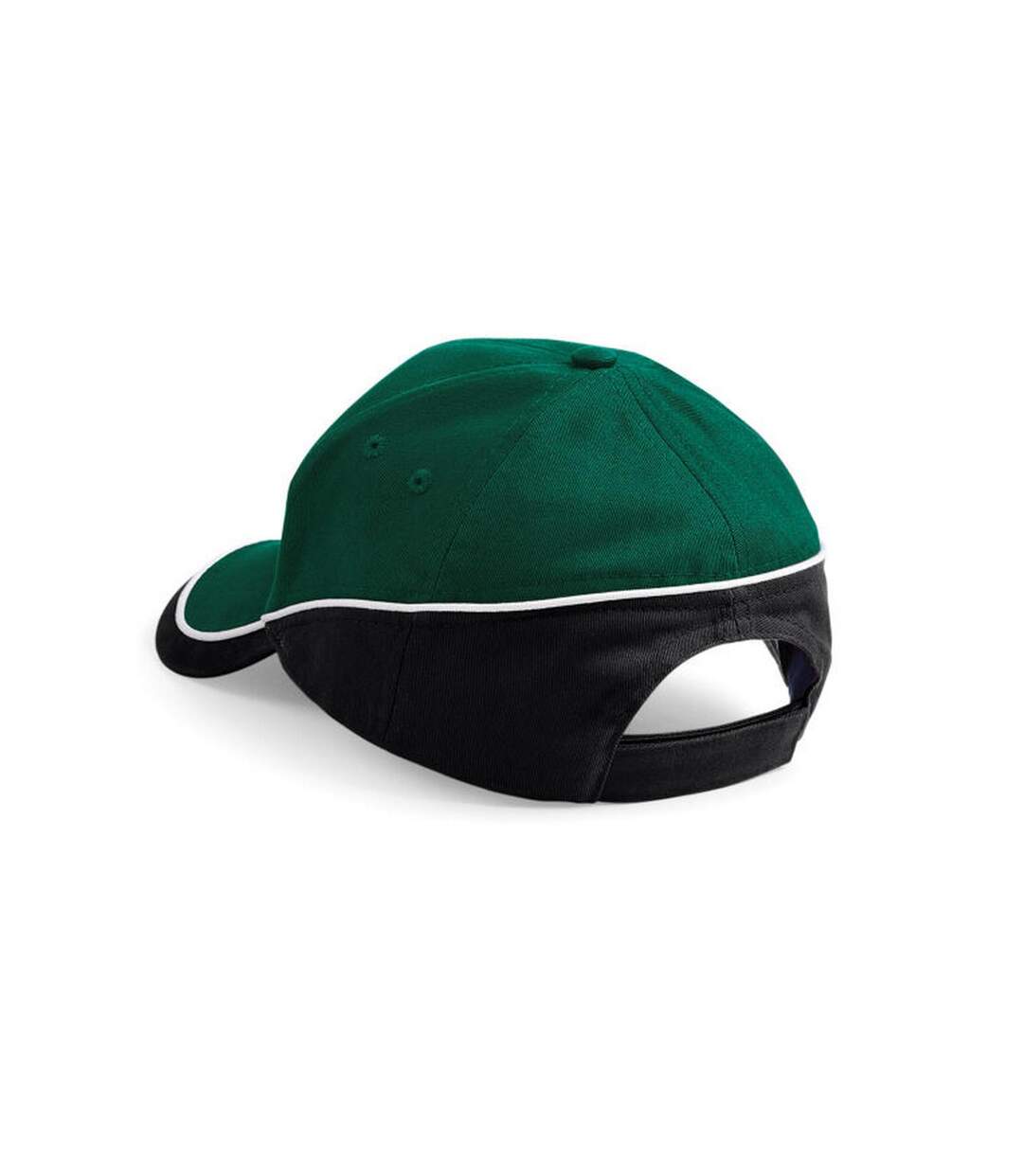 Casquette Teamwear Competition Vert Bouteille Noir Blanc Beechfield-3