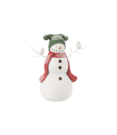 Bonhomme de Neige Déco Oiseaux 27cm Multicolore