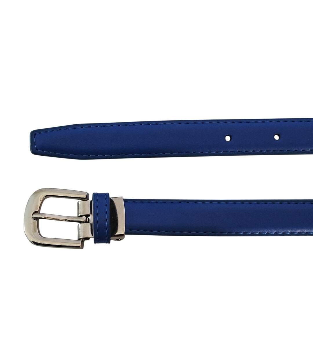 Ceinture femme fine 2 cm en croûte de cuir de vachette ajustable 120 cm-2