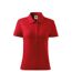 Womens/ladies Cotton Polo Shirt Red Malfini-1