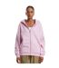 Sweat À Capuche Duveteux Femmes/ladies Rose Tendre Build Your Brand-1