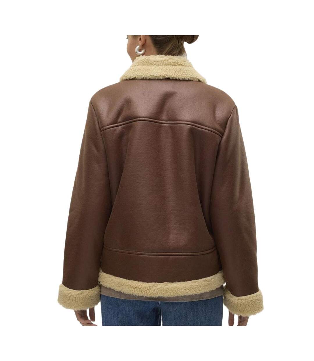 Veste marron femme vero moda kay-2