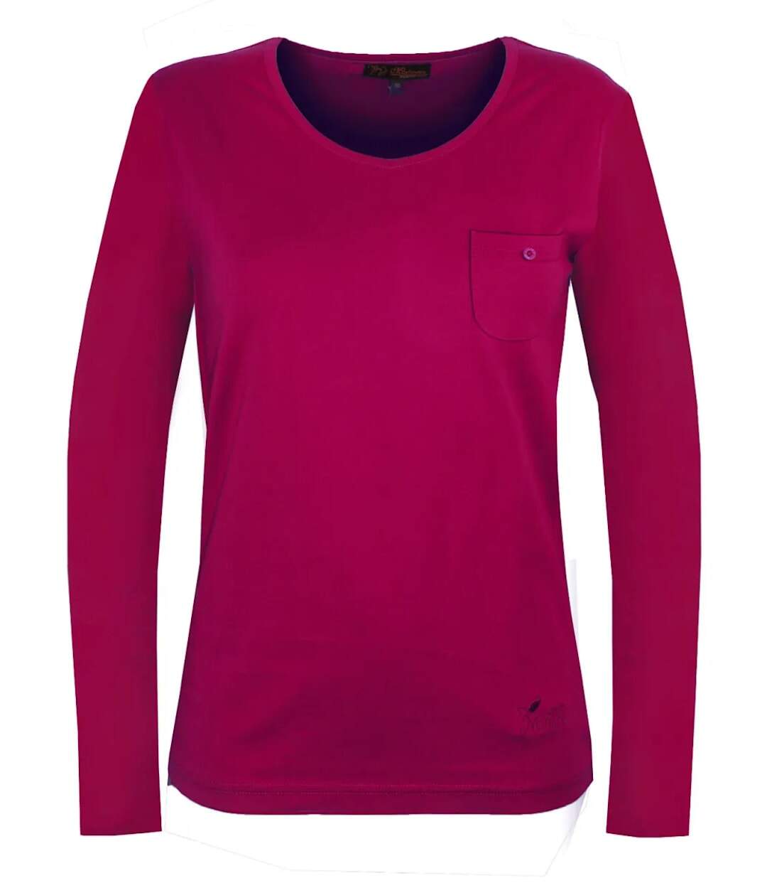 MAYFLOWER NIKITA1 : Tee-shirt manches longues violet Purple en coton avec poche poitrine-5