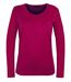 MAYFLOWER NIKITA1 : Tee-shirt manches longues violet Purple en coton avec poche poitrine-5