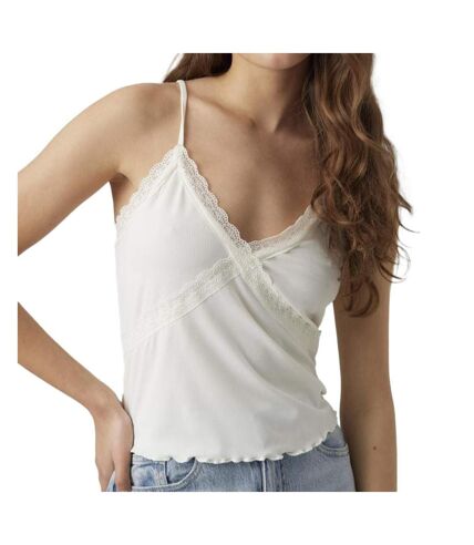 Top Blanc Femme Vero Moda Singlet Crop Top - L