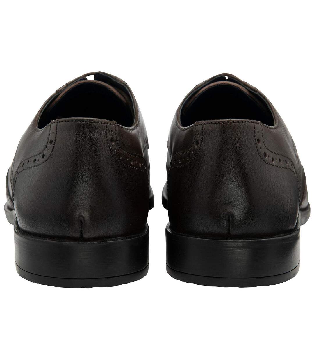 Mens Milton Leather Low Heel Brogues Brown Lotus Shoes-2