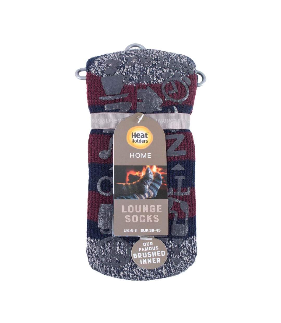 Chaussettes Homme Antidérapantes Thermique Rayures-2