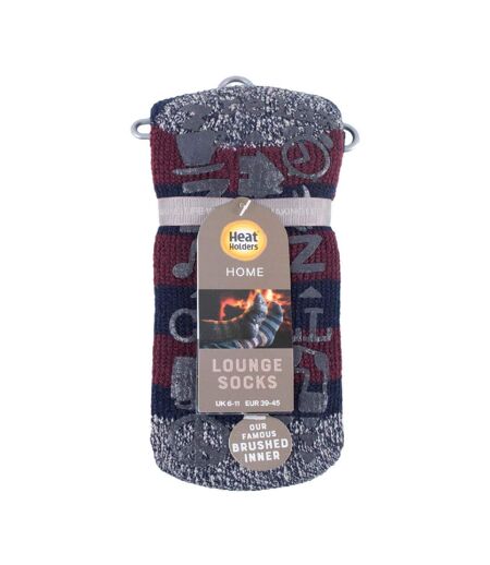 Chaussettes Homme Antidérapantes Thermique Rayures