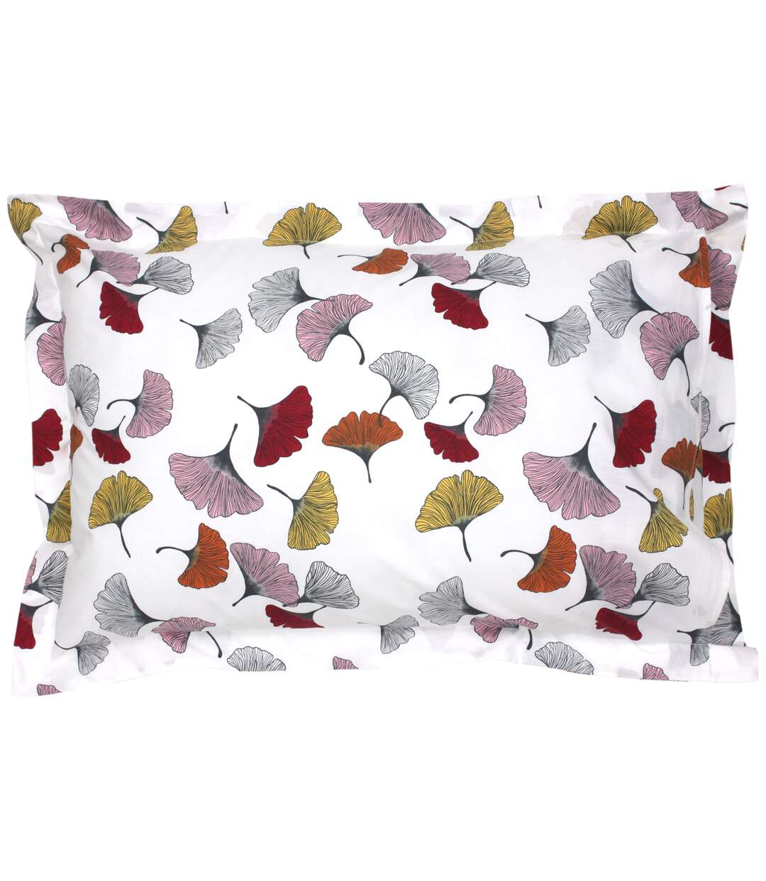 Taie d'oreiller percale pur coton GINKGO-2