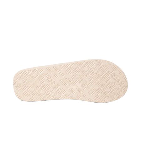 Mens Jekyl Leaves Flip Flops Beige Animal