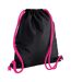Sac à cordon icon taille unique noir / fuchsia Bagbase-1