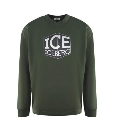 Sweat Motif Logo Homme Vert Ice Iceberg