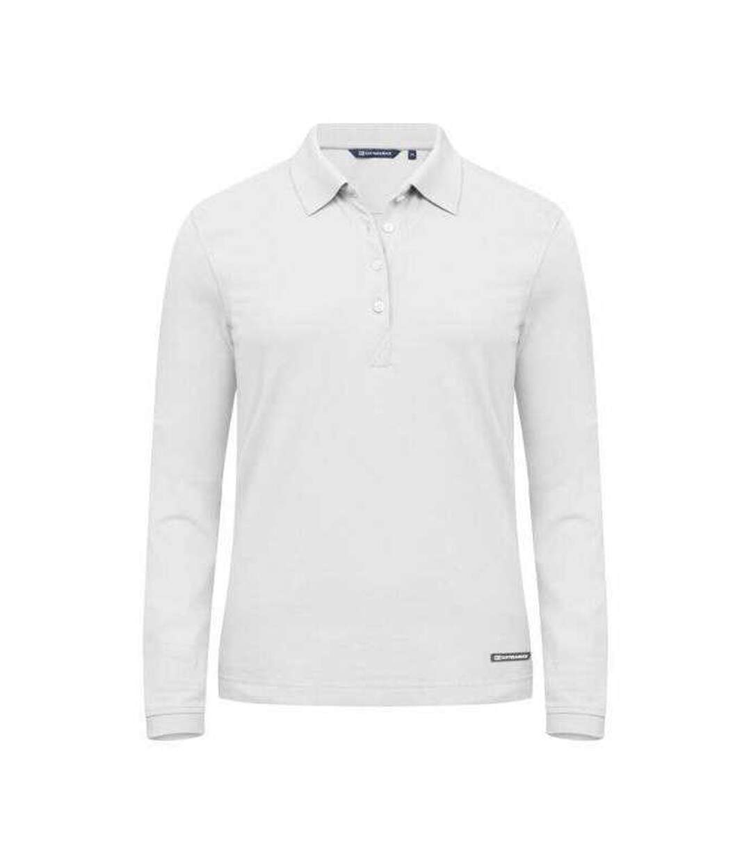 Womens/ladies Advantage Long-sleeved Polo Shirt White Cutter & Buck-1