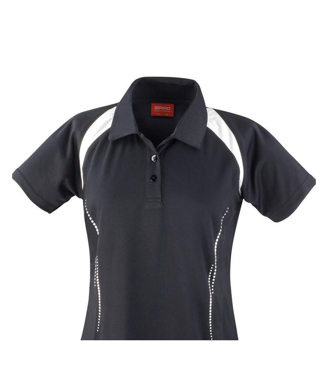 Polo Team Spirit Femme Noir Blanc Spiro-2