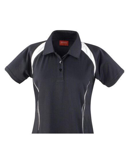 Polo Team Spirit Femme Noir Blanc Spiro