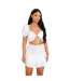 Womens/ladies Shirred Back Puff Sleeve Crop Top White Missy Empire-3