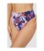 Gorgeous Womens/Ladies Arianna Palm Print Mid Rise Bikini Bottoms (Navy) - UTDH3691