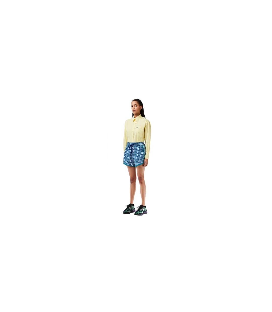 Womens/ladies Geometric Pattern Shorts Multicoloured Lacoste-1