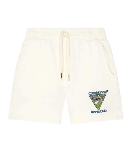 Mens Tennis Club Icon Embroidered Tennis Shorts Off White Casablanca