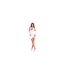 Womens/ladies Halter Neck Mesh Sleeve Mini Dress Ivory Missy Empire-1