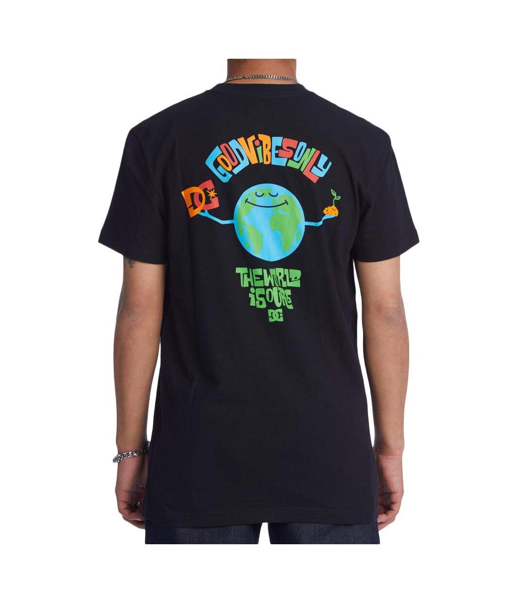 T-Shirt noir homme dc shoes our world-2