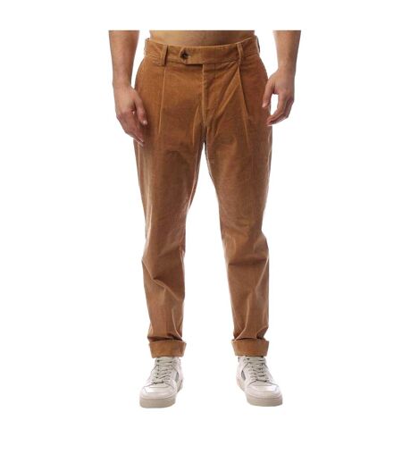 Pantalon Motif/style Plissé Perin Homme Blanc Boss
