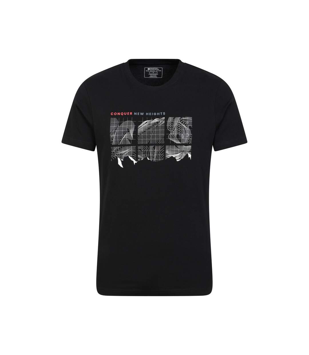 T-shirt Conquer New Heights Homme Noir Vif Mountain Warehouse-1