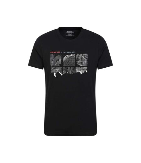 T-shirt conquer new heights homme noir vif Mountain Warehouse