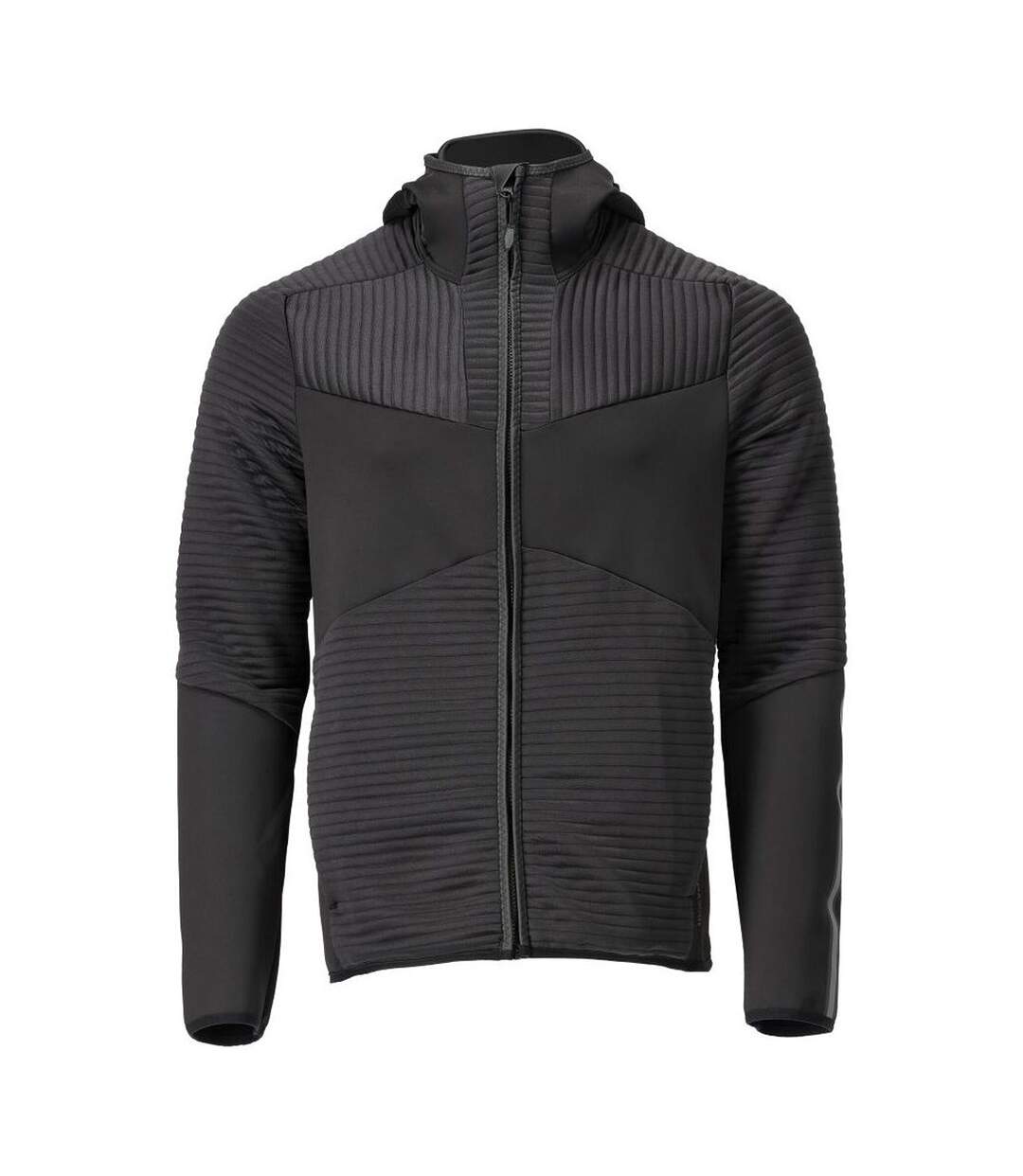 Mens Customised Hooded Fleece Jacket Black Mascot-1