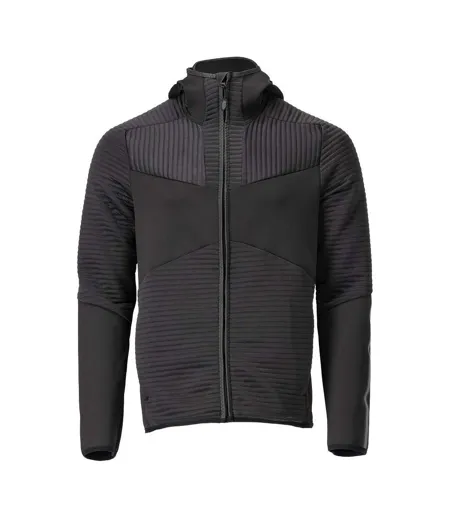 Mens Customised Hooded Fleece Jacket Black Mascot