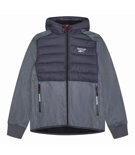 Veste Mixed Media Homme Gris Clair Pâle Reebok