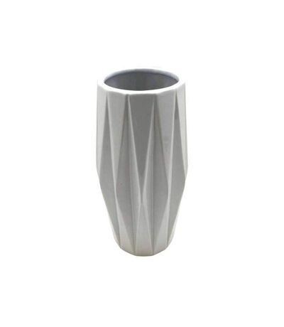 Paris Prix - Vase Déco En Céramique origami 24cm Blanc