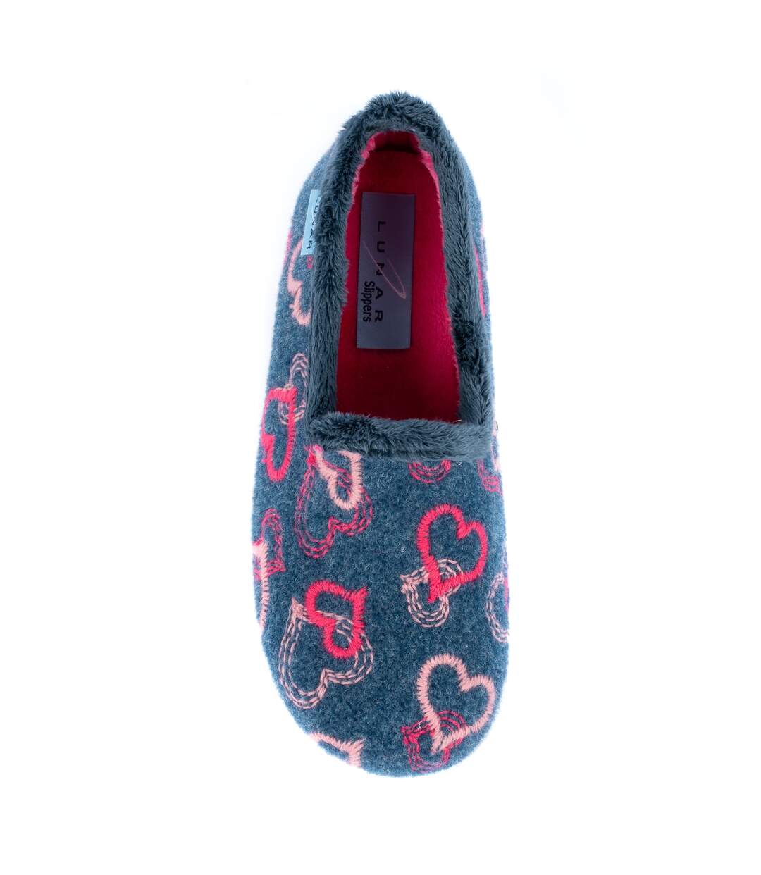 Chaussons jolly femme bleu / rose Lunar-4