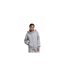 Womens/ladies Fluffy Full Zip Hoodie Heather Grey Build Your Brand-1
