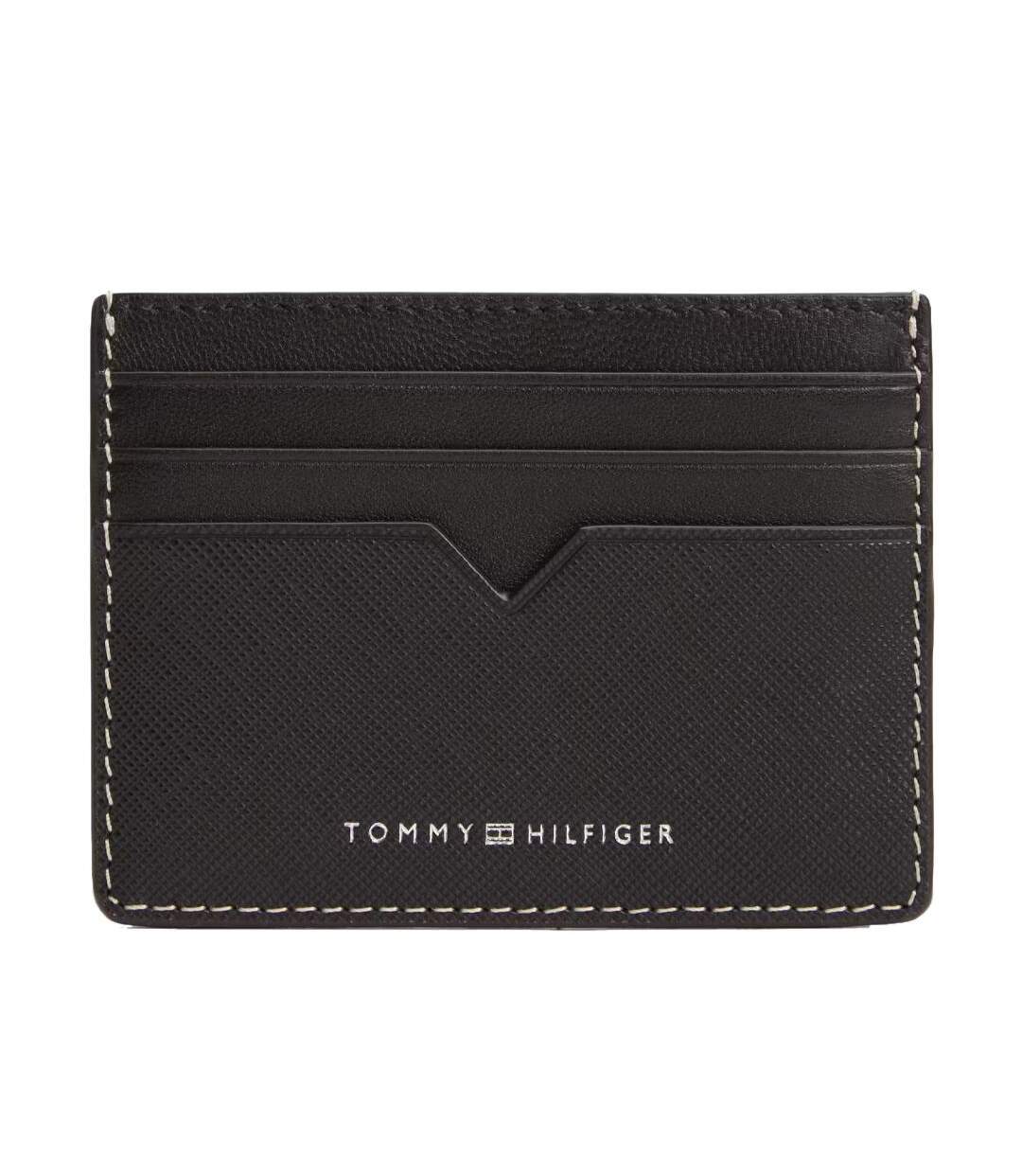Portefeuille noir homme tommy hilfiger saffianos0-1