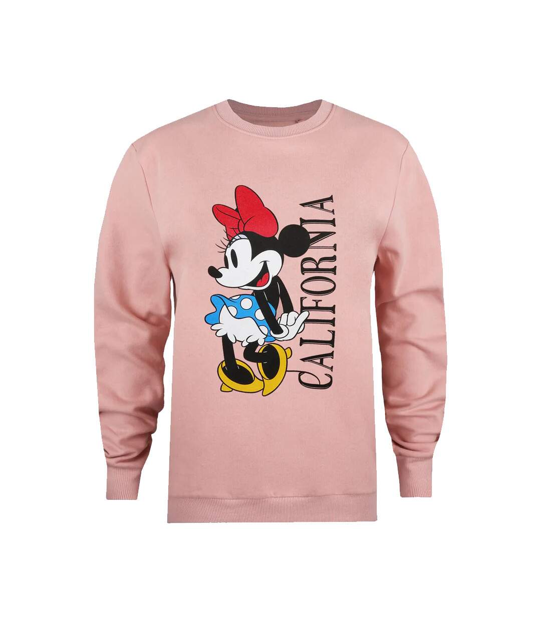 Disney Womens/Ladies California Minnie Mouse Sweatshirt (Dusky Pink)