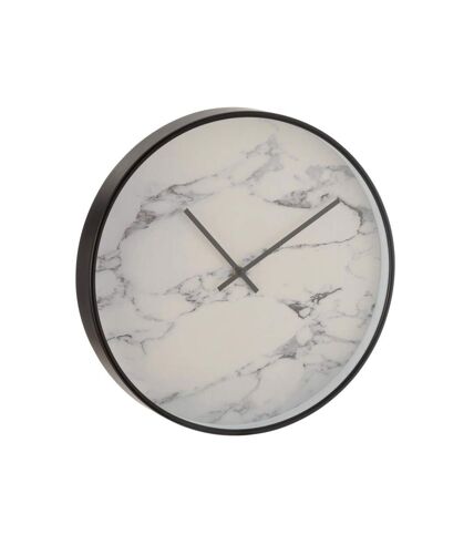 Paris Prix - Horloge Murale Design marbre 40cm Noir